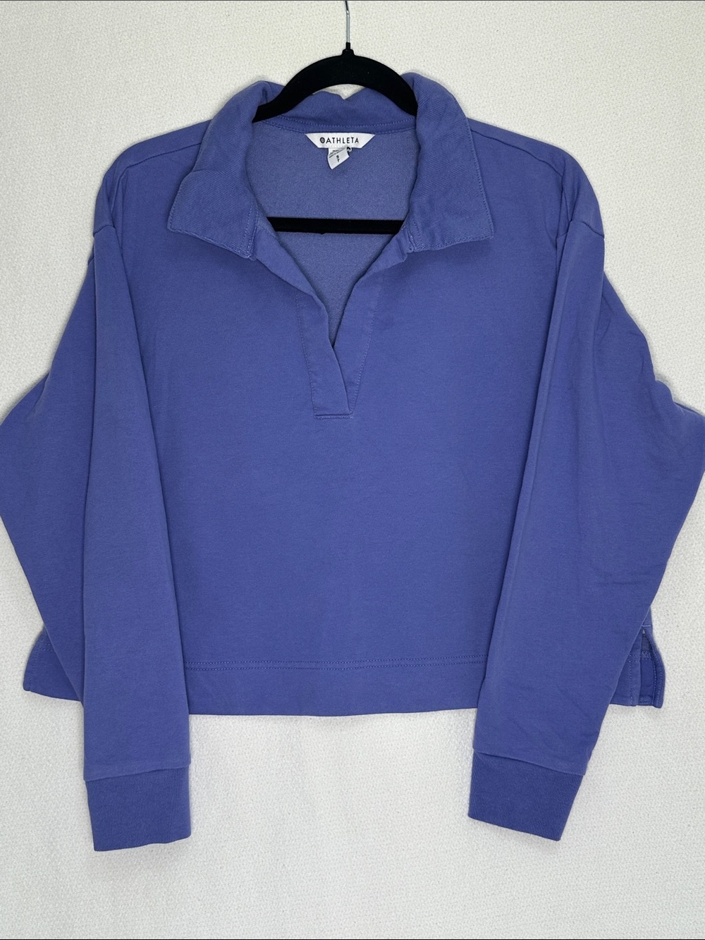 Athleta Violet Polo Pullover Sweatshirt